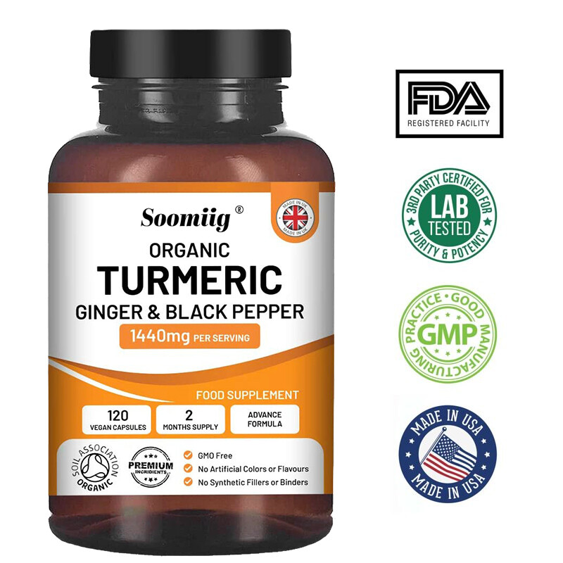 Turmeric Ginger&Black Pepper 1440mg Per Serving Supports Joint And Heart Health