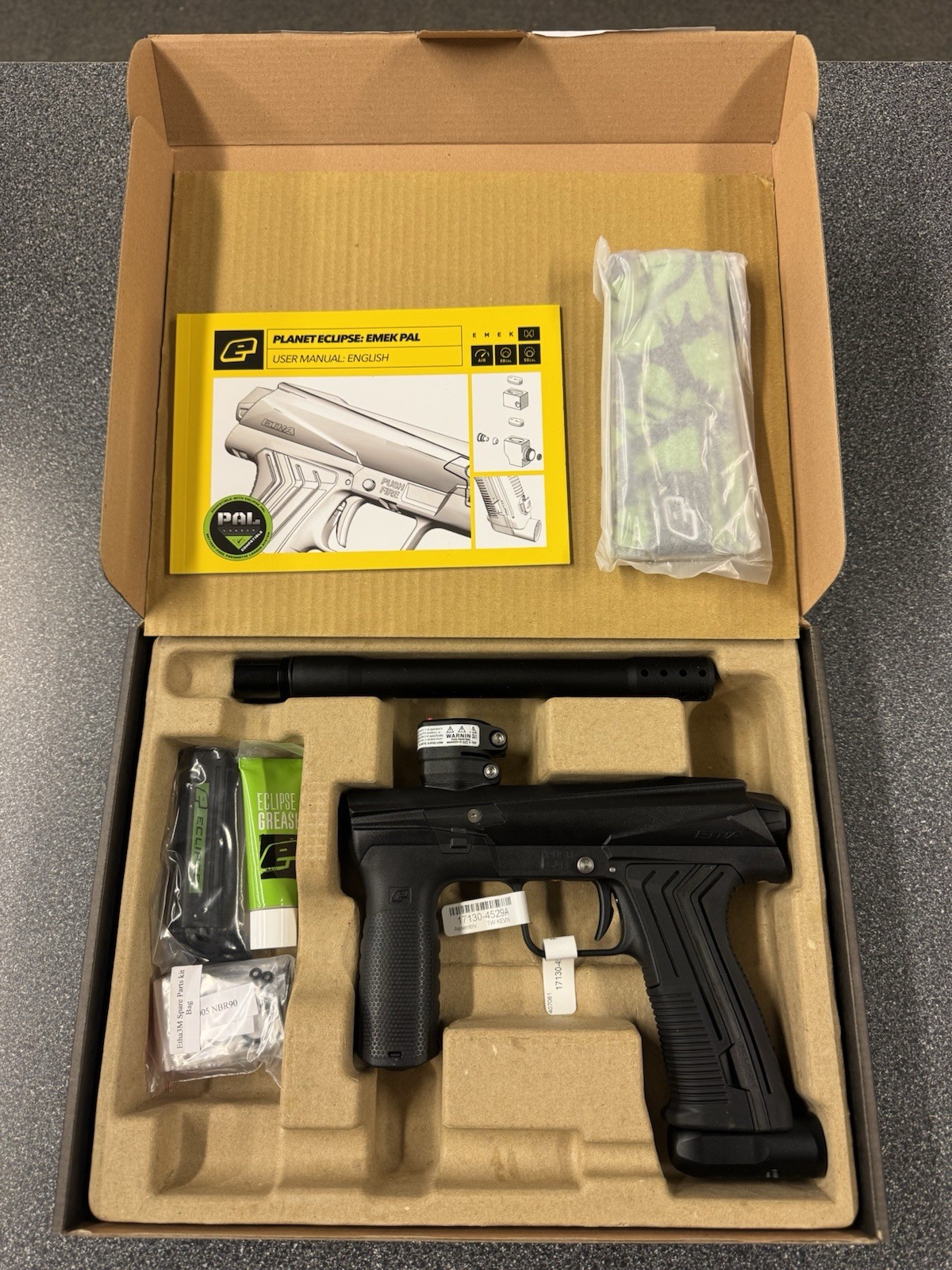 Planet Eclipse EMEK .68 mechanical paintball marker. PALs enabled. BNIB!