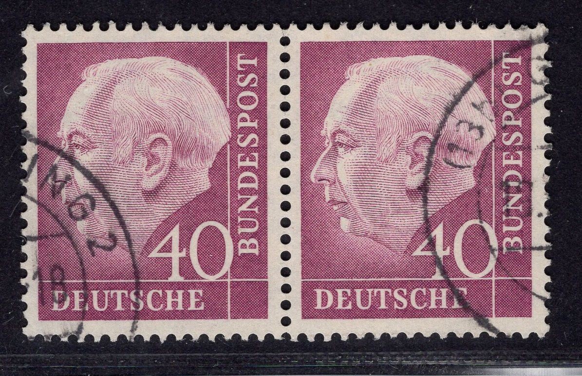 Federal Michel No. 188 horizontal pair stamped