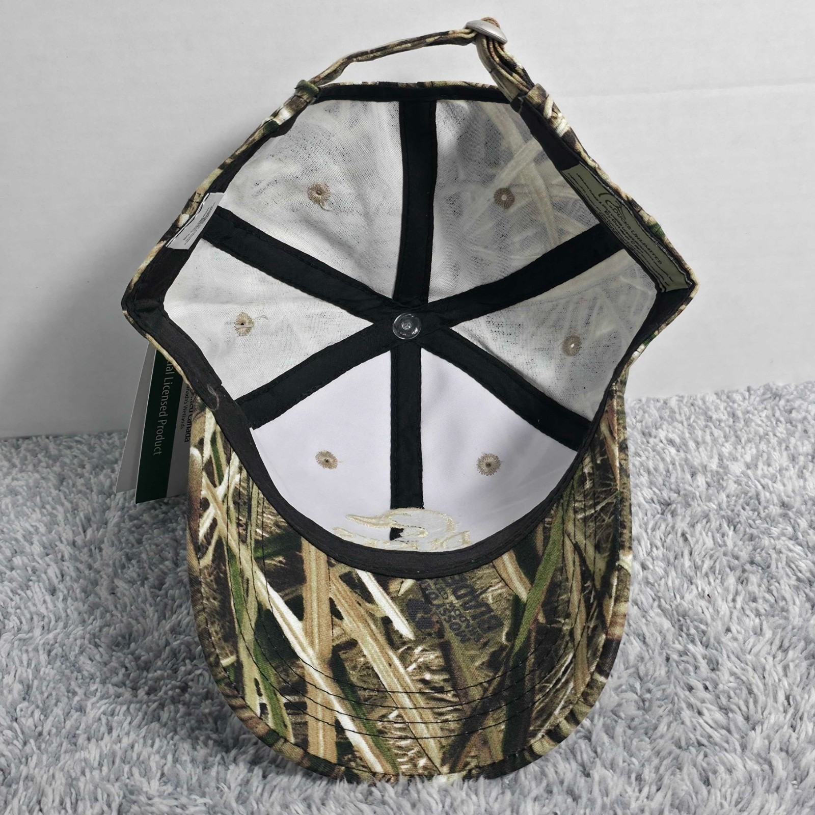 Ducks Unlimited Mossy Oak Shadow Grass Camo Adjustable Strapback Cap Hat NEW NWT