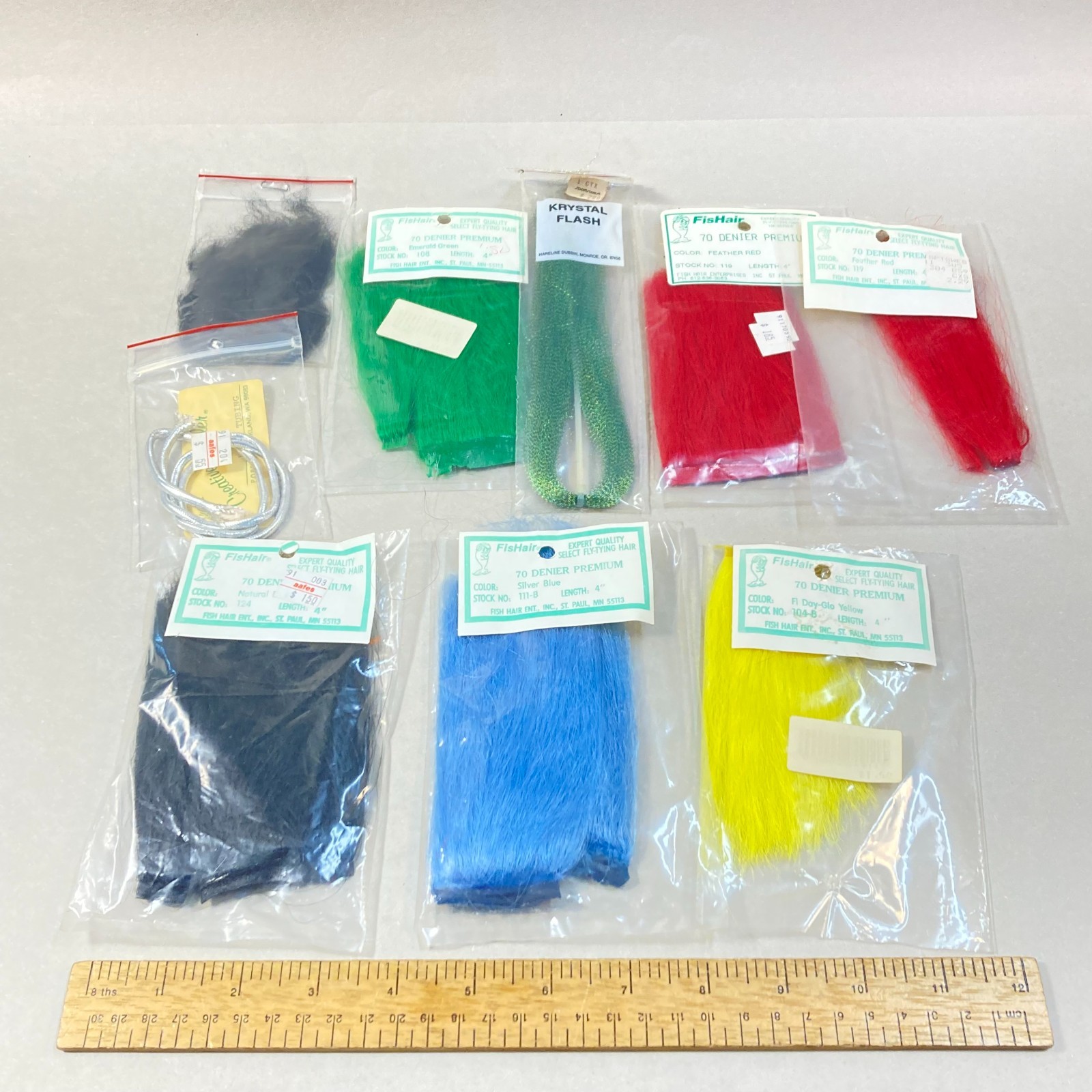 Fly Tying Supplies Materials Hair Feathers Scissors & Thread Holding Bobbin