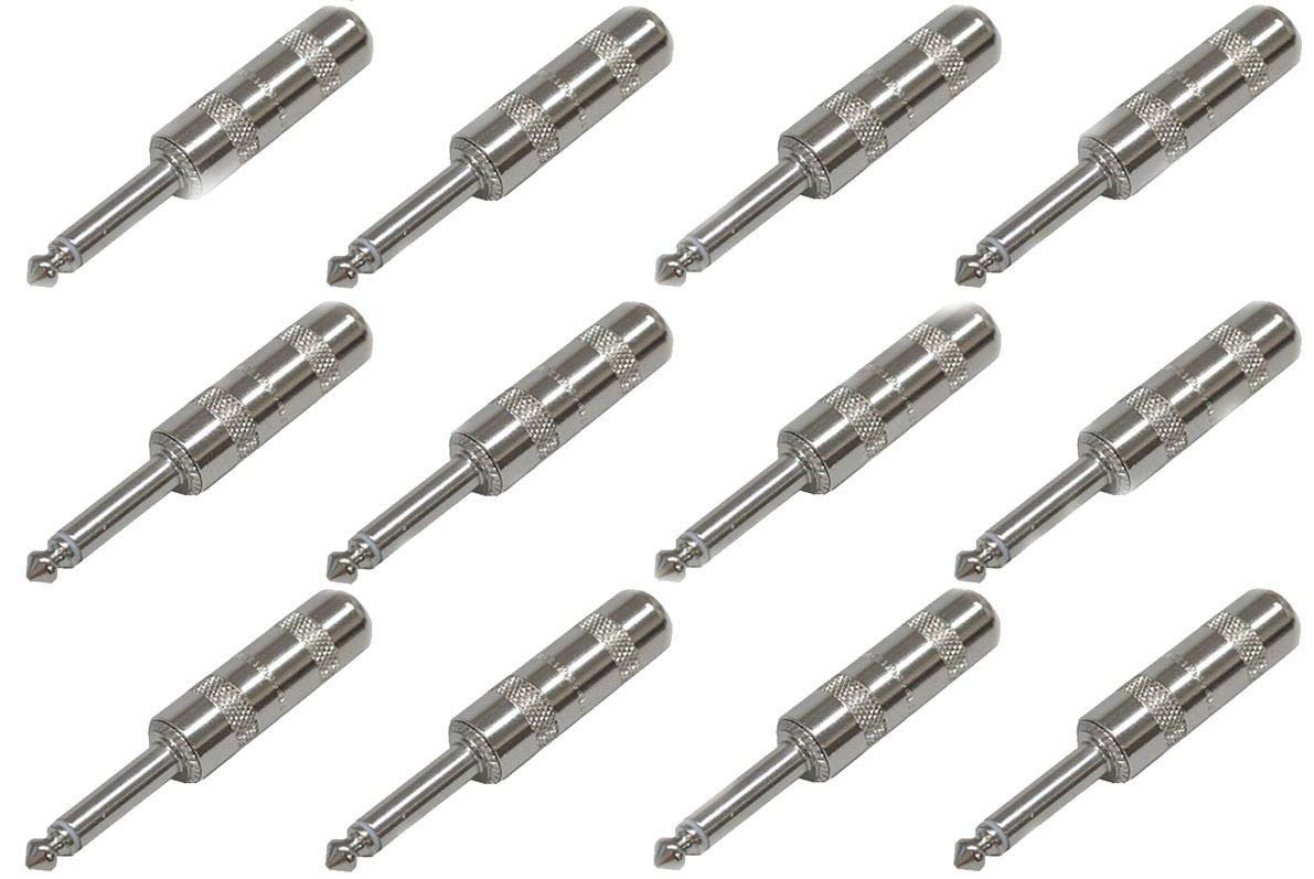 12 - New Switchcraft 280 1/4 6.35 mm 2-Conductor Mono TS Guitar Plug Solder Type