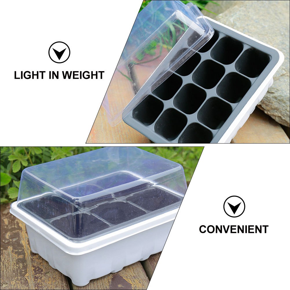 Multi Plastic Plant Starter Boxes for Home with Simple Structure Design 6 Pcs