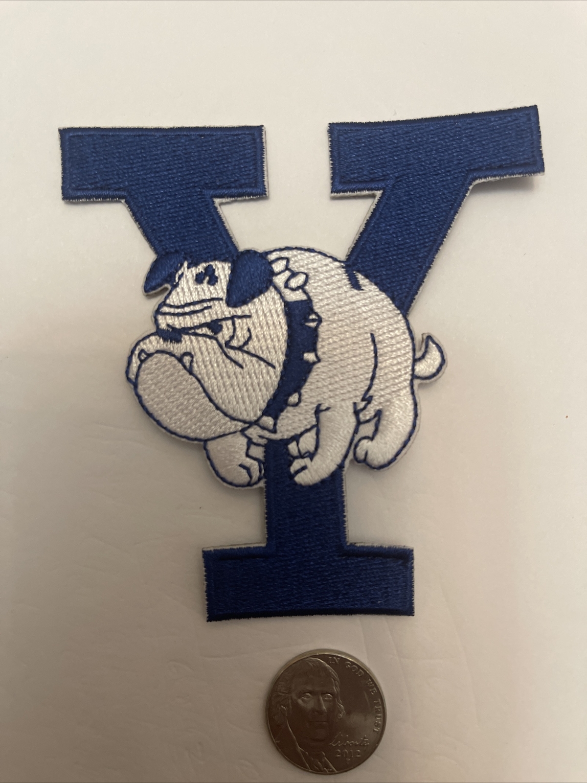 Yale University Vintage Embroidered Iron On Patch 3.5” X 3”