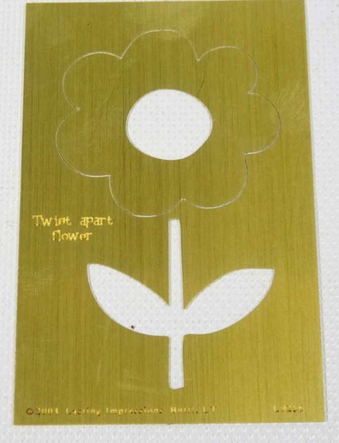 Flower Twist Apart Lasting Impressions Stencil Template - 2004