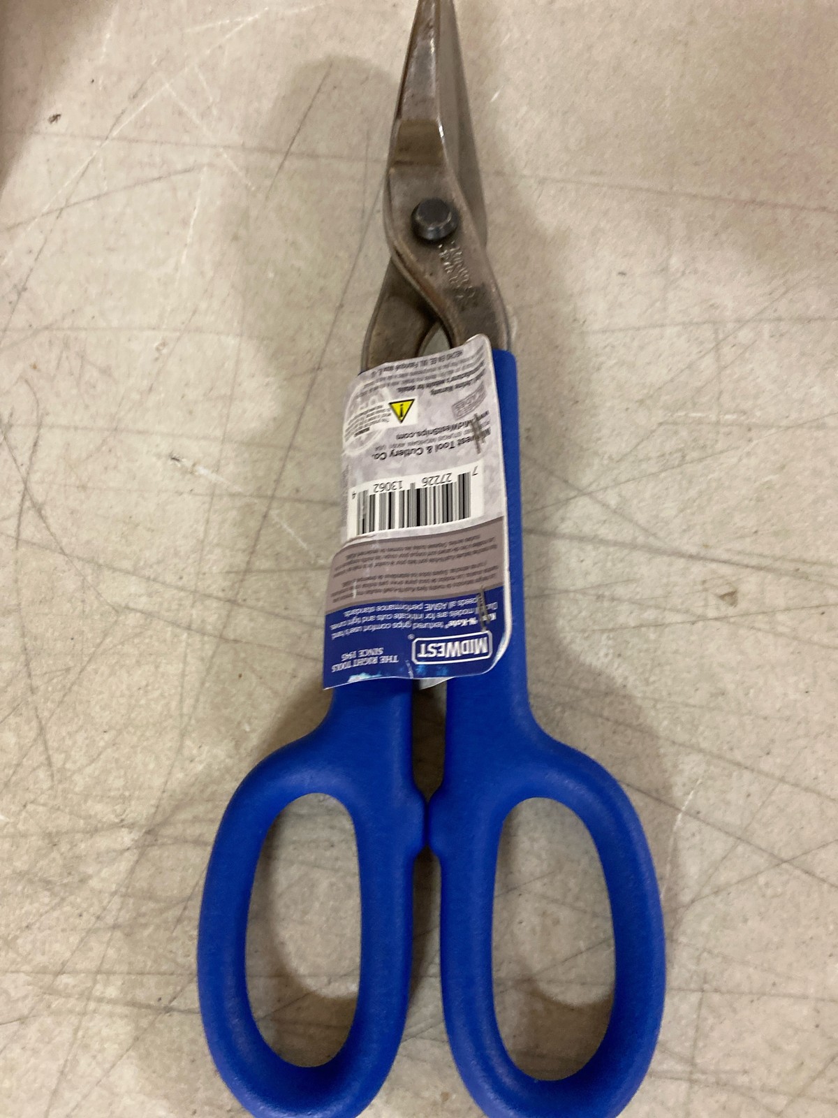 MIDWEST MWT-127D Duckbill Tinner Snip - 12" Metal Cutter with Kush'n-Kote Grips