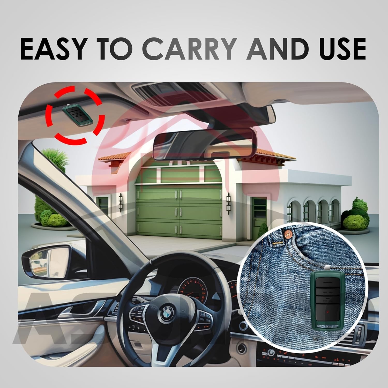High-Performance 2-Pack Garage Door Remotes - Compatible & Secure Remote Access