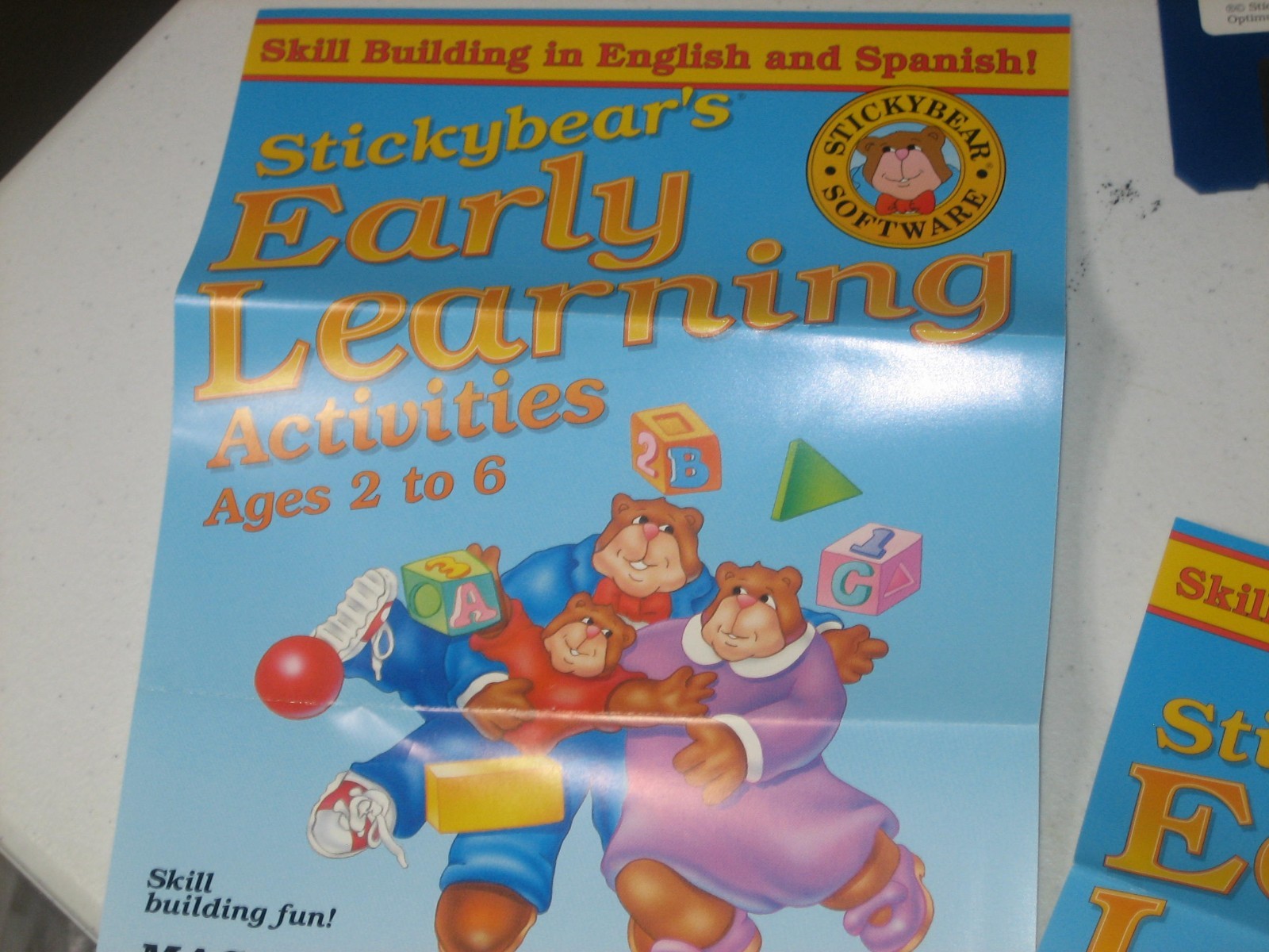 Vintage Stickybear's EARLY LEARNING AGES 2-6 Mac Software - Floppy Disc Big Box