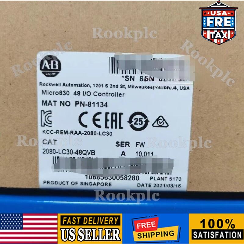 2080-LC30-48QVB AB Micro830 48 I/O  Controller   US Free Tax