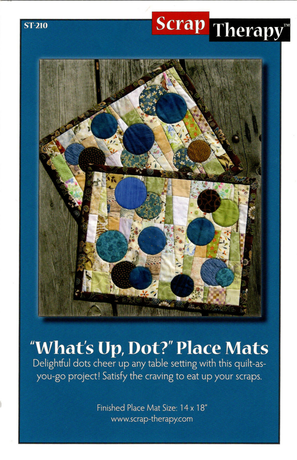 Whats Up Dot Place Mats Quilt Quilting Pattern by Scrap Therapy ST210