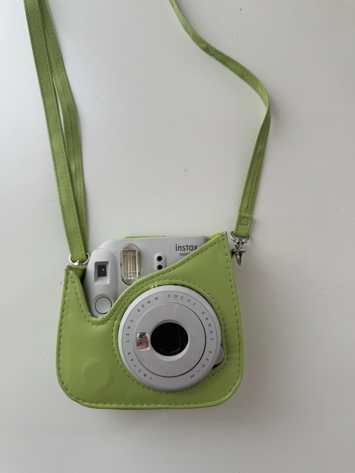 Fujifilm Instax Mini 9 Instant Camera Gray Tested Working w/ Partial Case