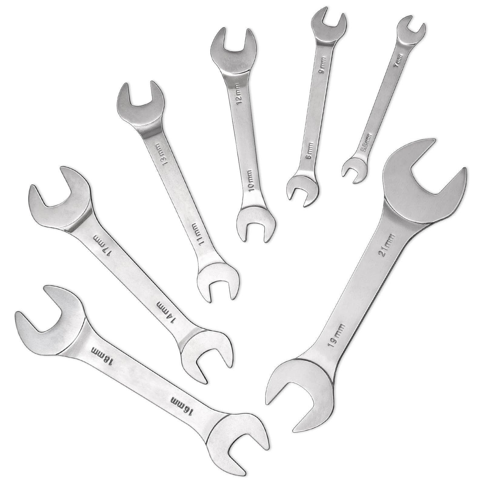 wanlvkang Super Thin Wrench Set, 5.5, Metric, Silver
