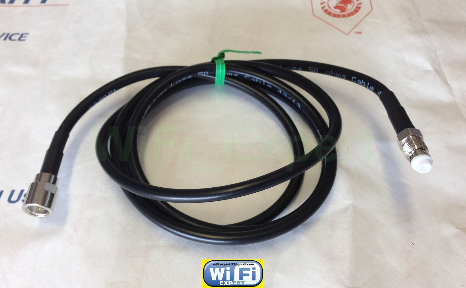 1-50' VERY LOW LOSS RFC195 RF Pigtail Cable FME Male to FME Female USA Assembled