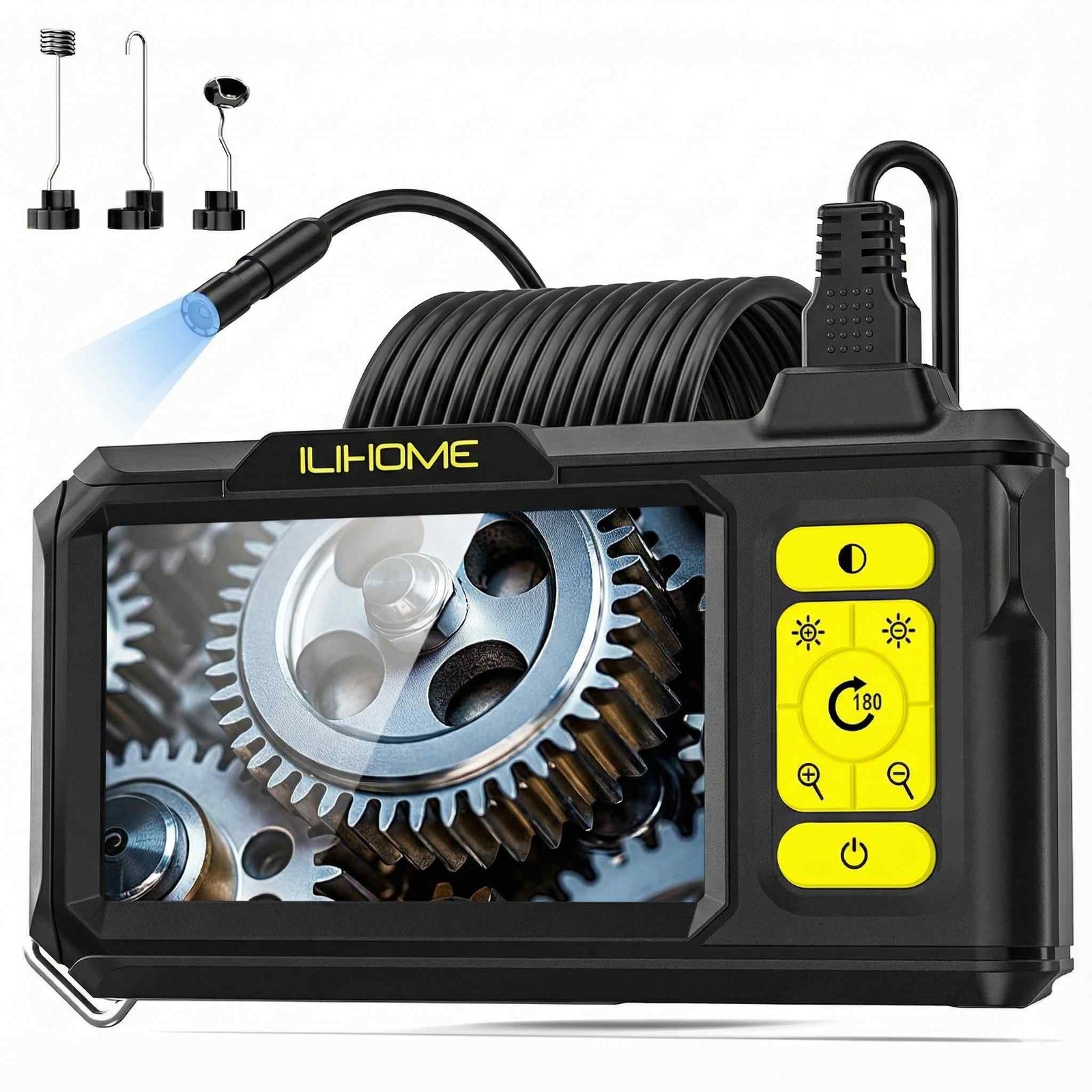 1080P HD Endoscope Inspection Camera 4.3" Screen 8 LED Waterproof Boroscopio