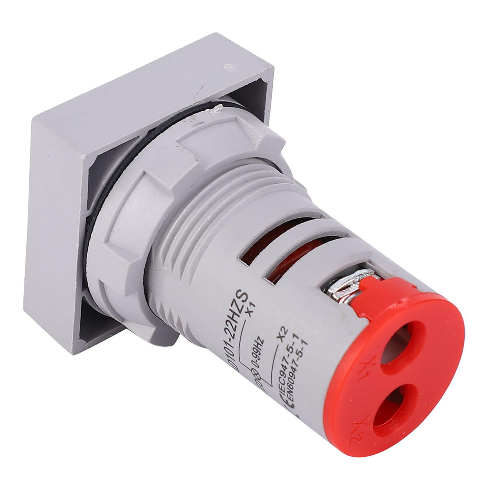 (Red)Square Digital Display LED Indication Light AC100~380V 20~75Hz