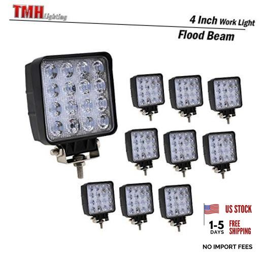 (Pack of 10)  48w Square Shape 60 Degree LED Work Light Flood Lamp Driving