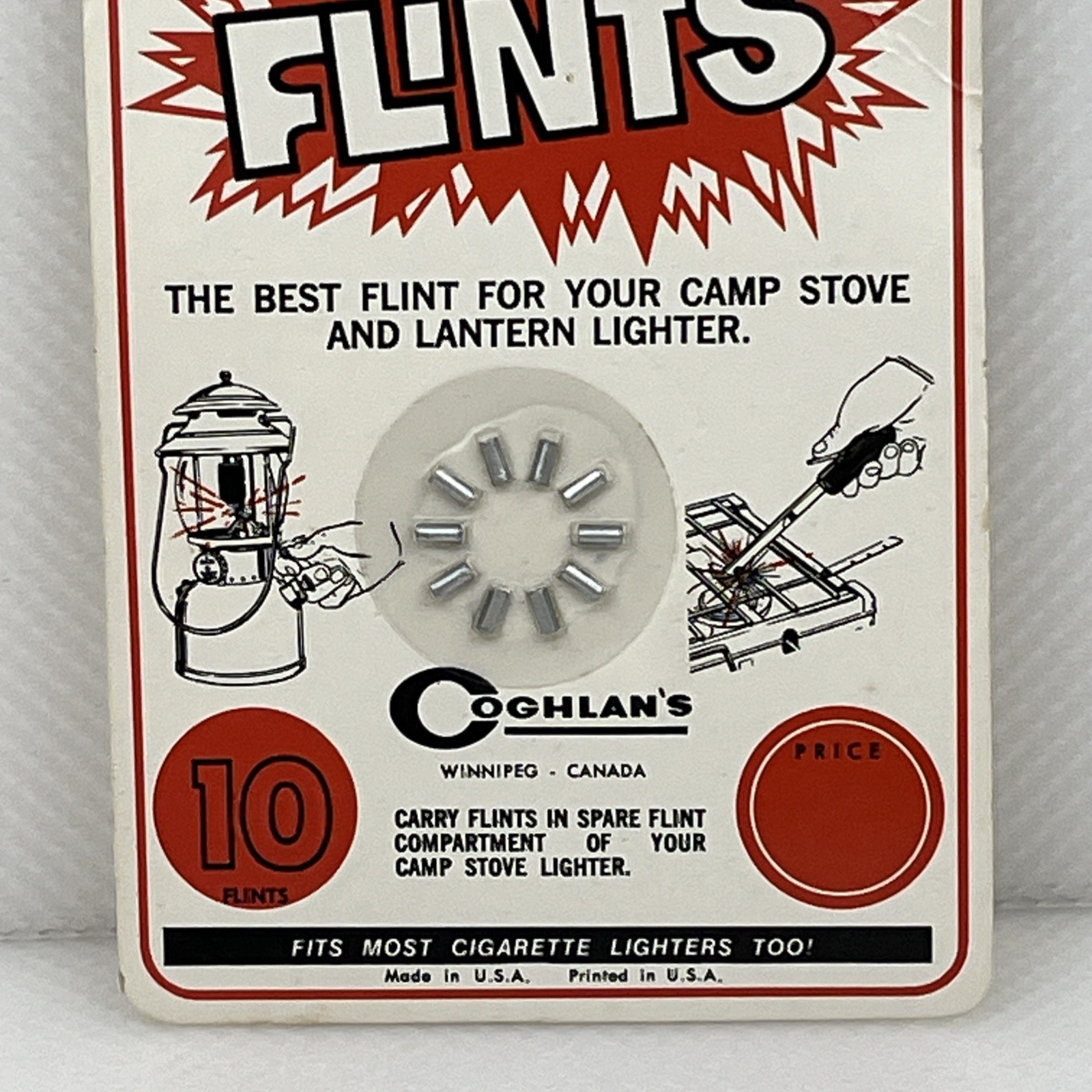 Coghlan's Replacement Flints (10 Count) Camp Stove Lantern Lighter