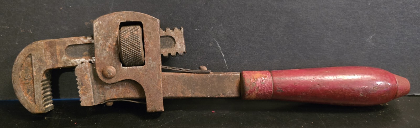 Vintage Stillson Walworth Style 10" Pipe Wrench - Rust & Patina - Antique #1