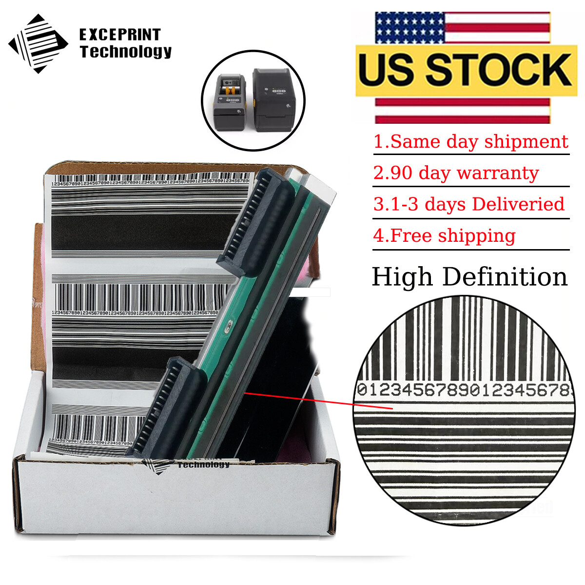 ✅ Printhead for Zebra ZD410 ZD411 ZD411D ZD411T Printer P1079903-011 300dpi US ✅