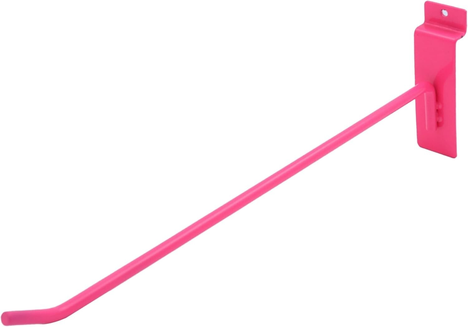 100 10" Slatwall Hooks Hot Pink Peg Slat Wall Retail Display 6mm Tubing Metal