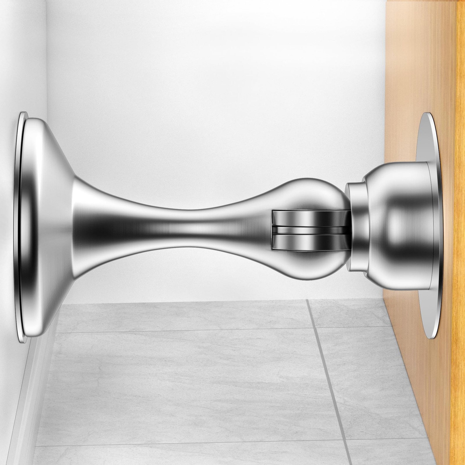 Magnetic Door Stoppers 1 Pack, Stainless Steel Magnetic Door Stop, Wall & Floor