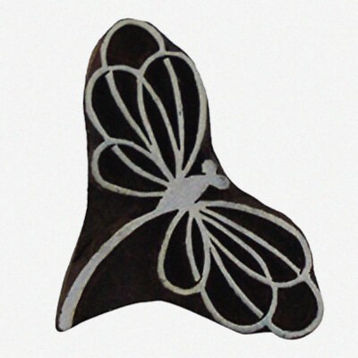 Hand Carved Dragonfly Wood Block Stamp for Crafts