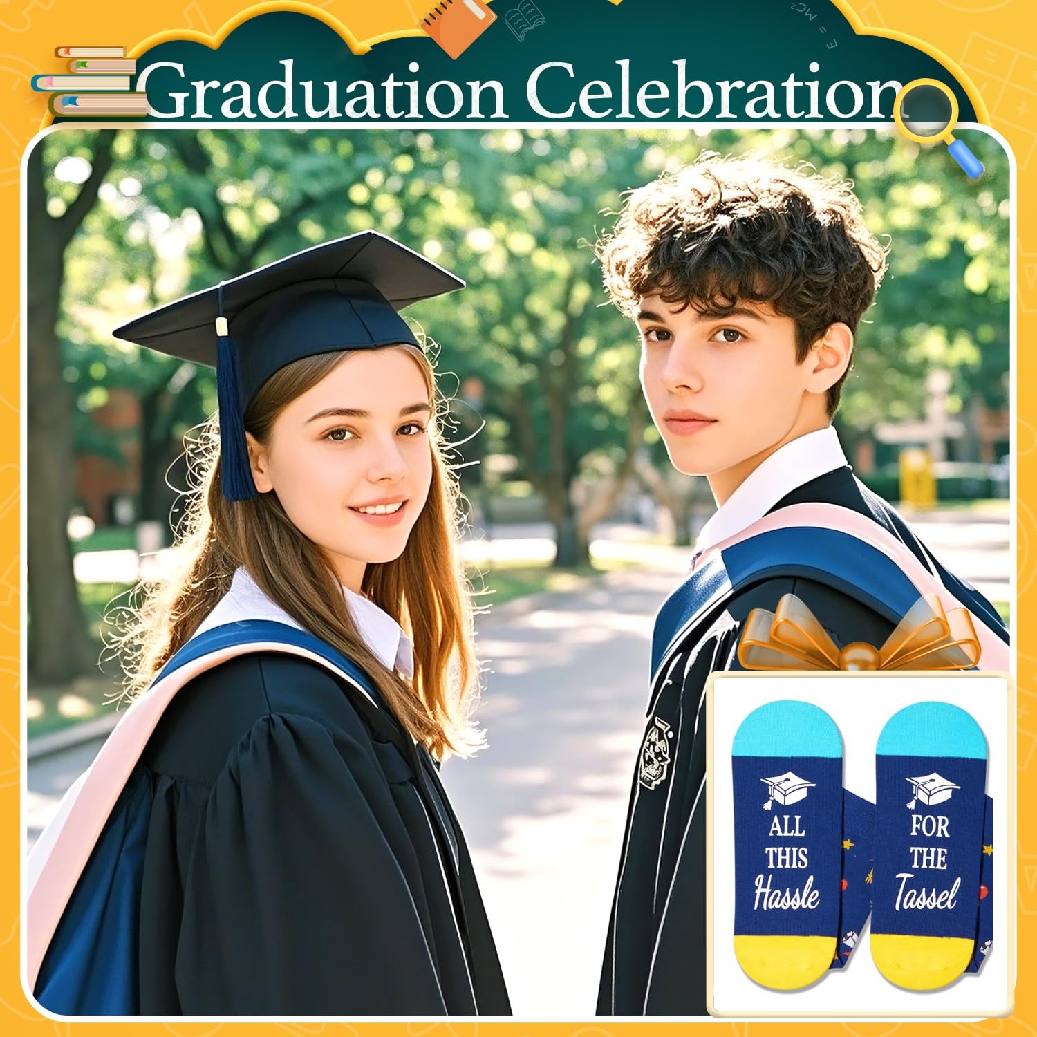 Graduation Gifts for Him Her - Socks Class of 2026 College High School 8th Gr...