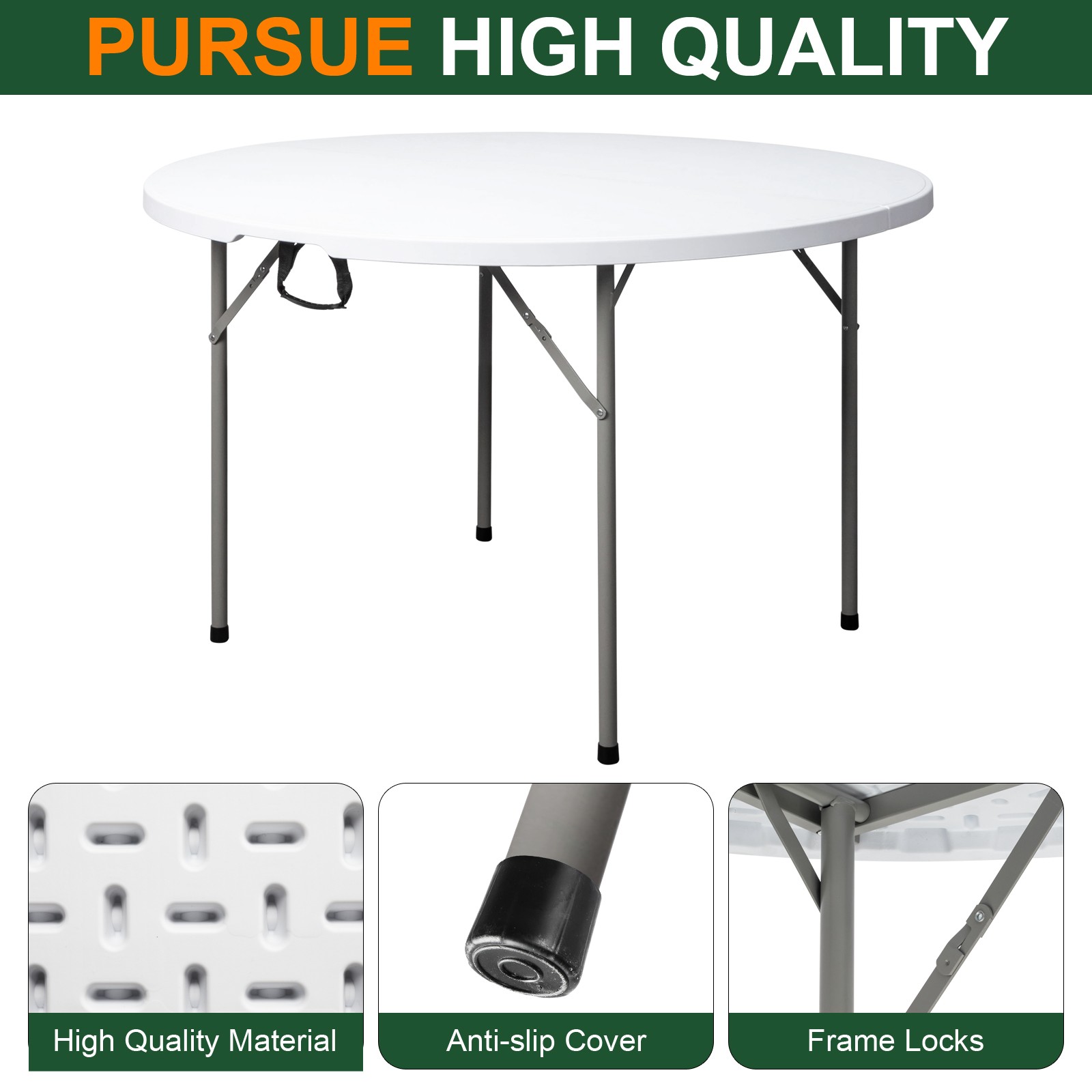 Round Folding Table Outdoor Folding Utility