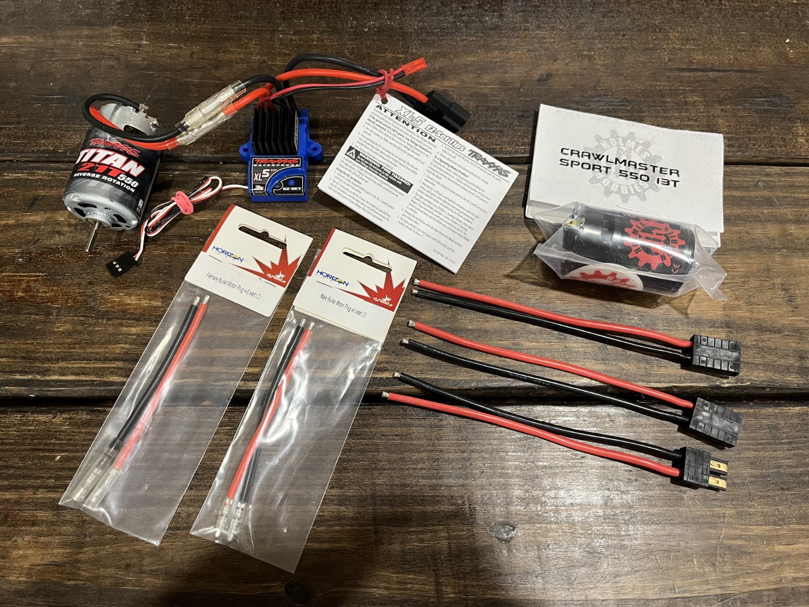 Traxxas XL-5 HV 3S ESC & Titan 21T 550 Reverse Motor from TRX-4 Sport w/ Extras