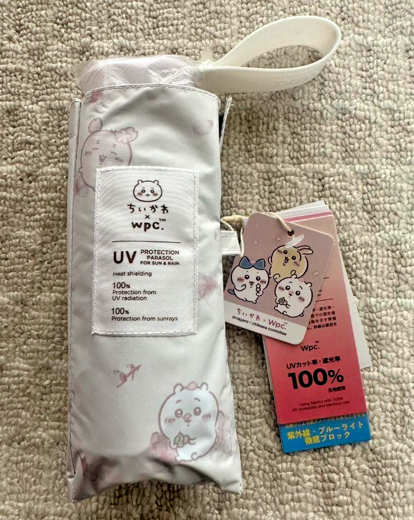 Chiikawa Wpc Folding Umbrella for Both Rain & Sun Hanami Mini Off 2025 New Japan