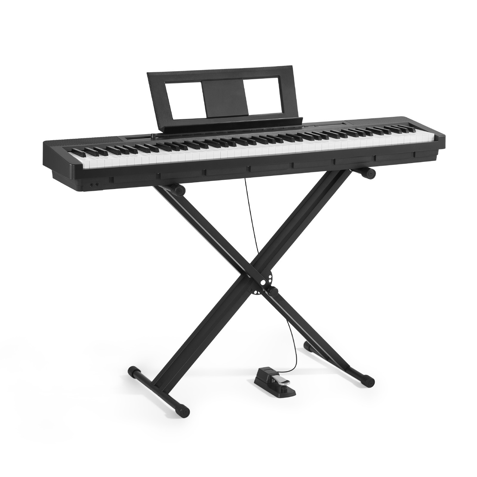 Uimoso 88-Key Weighted Digital Piano with 280 Tones and Adjustable X Stand