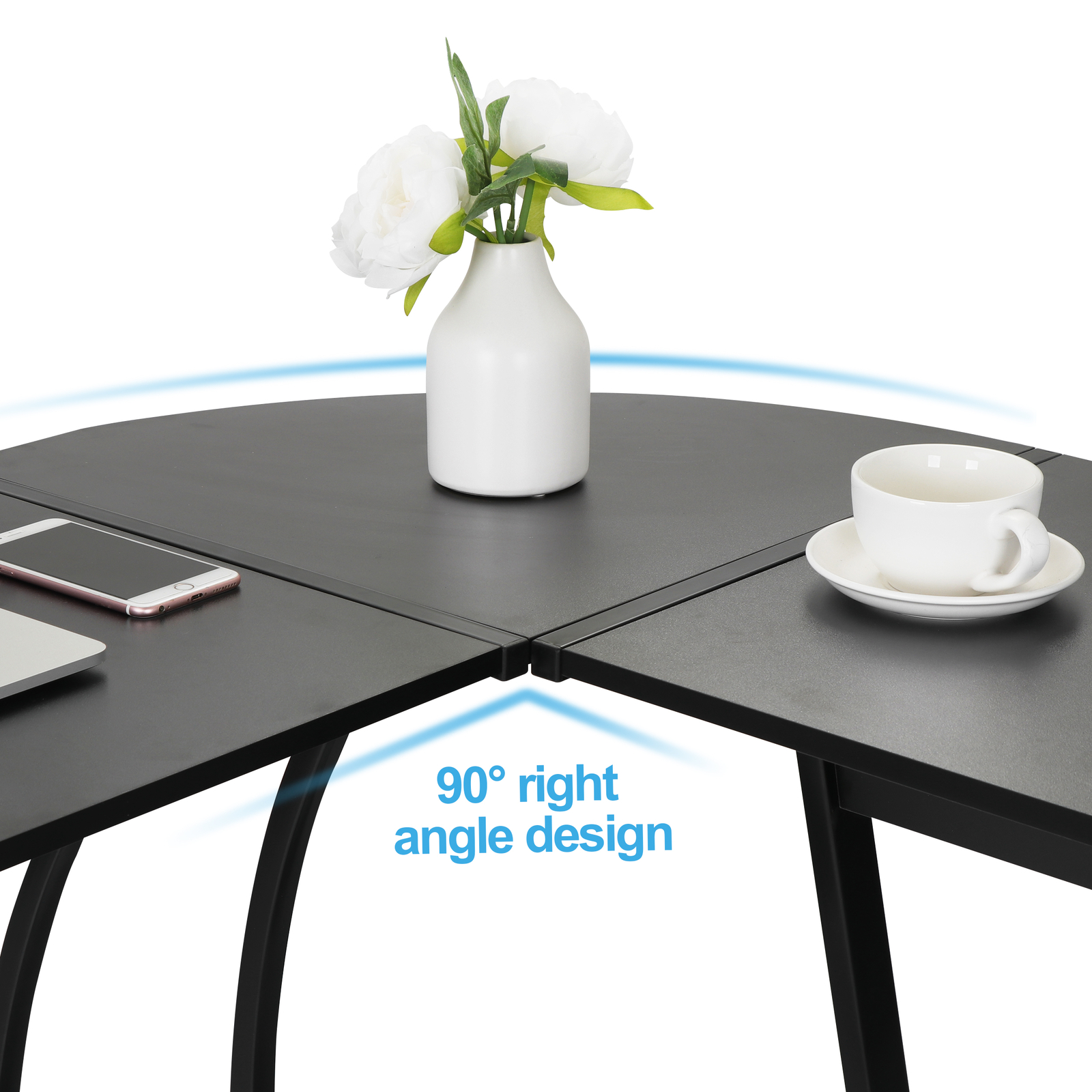 58" L-Shaped Corner Computer Desk PC Laptop Study Table Workstation 3 Colors