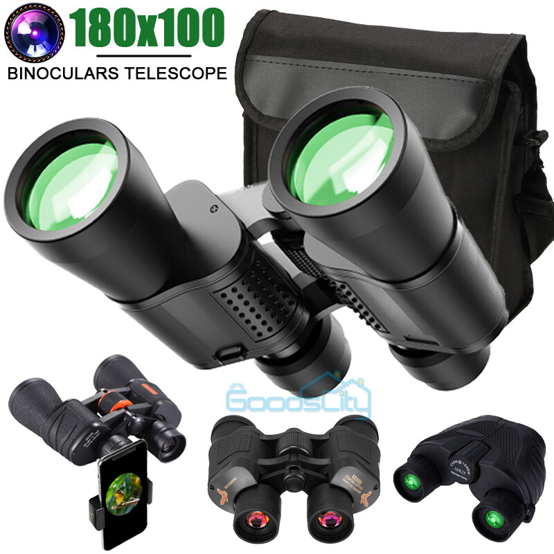180x100 Military Zoom Powerful Binoculars Day/Low Night Optics Hunting & Case US