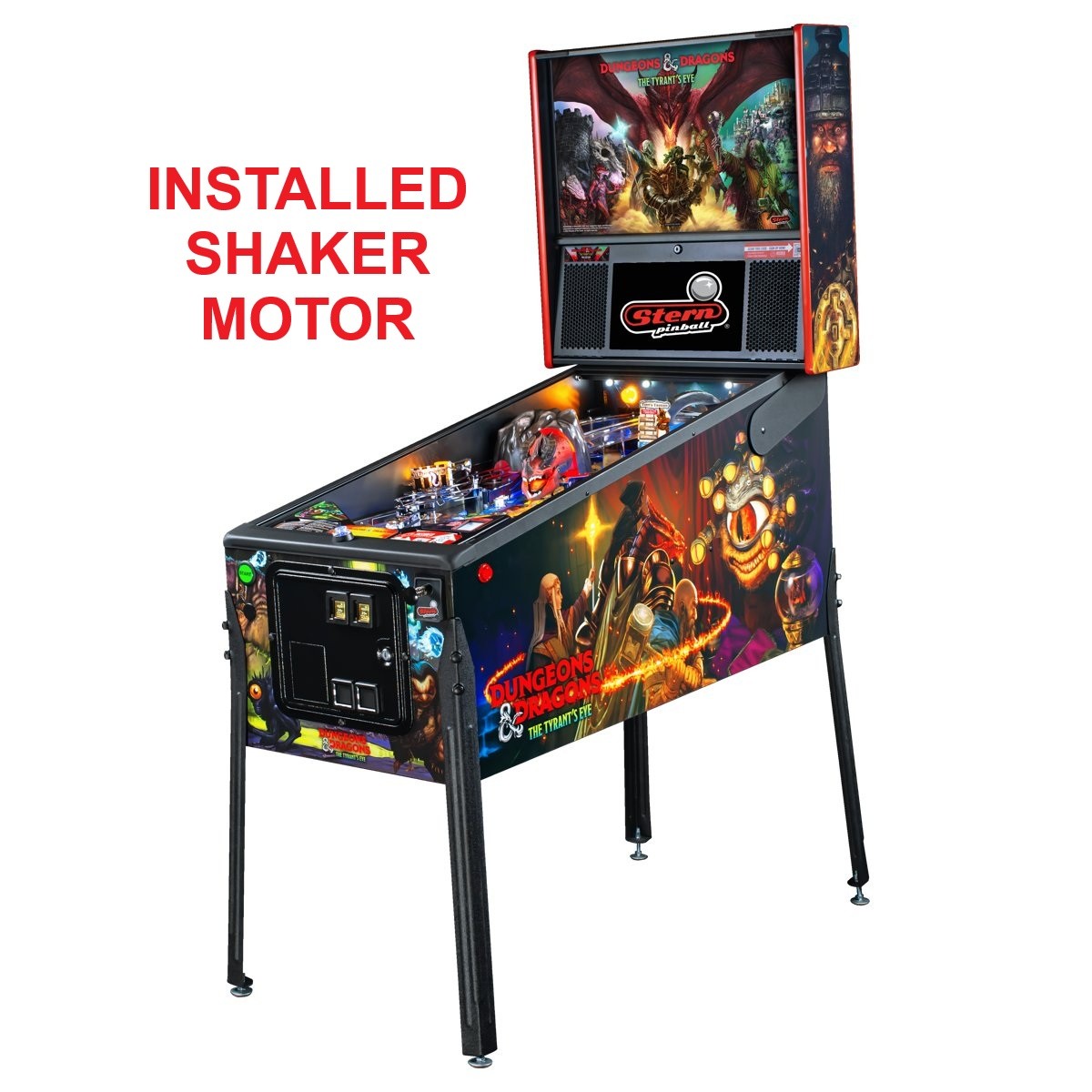 Dungeons and Dragons: The Tyrant's Eye Pro Pinball Machine With Installed Shaker
