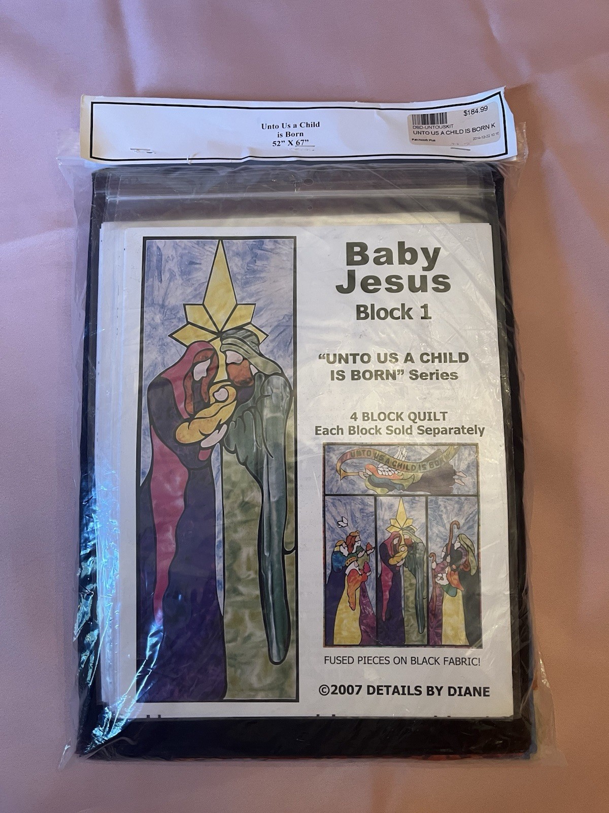"Unto To Us A Child Is Born" (1,2,3,4) Quilt Patterns/Fabric by Details by Diane