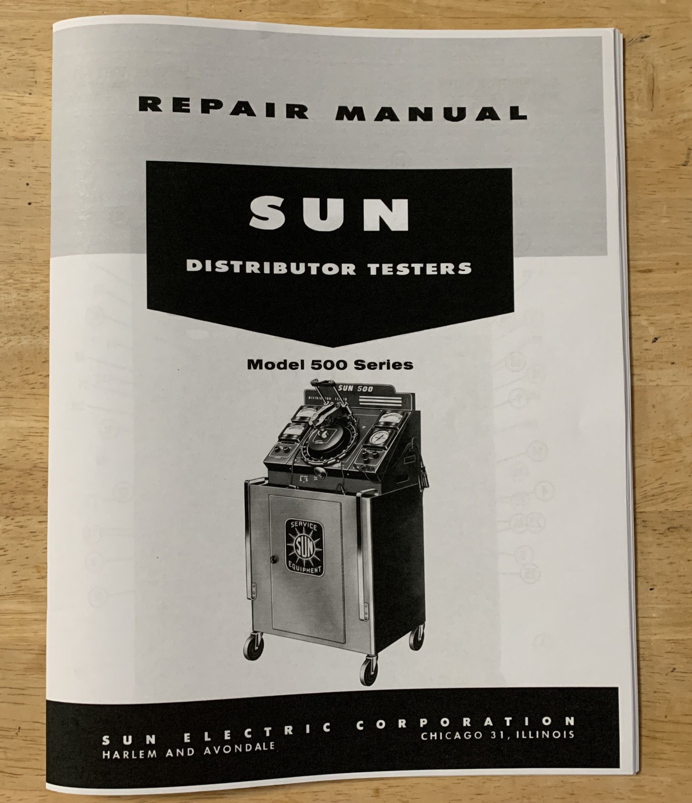 SUN DISTRIBUTOR TESTER REPAIR MANUAL -Model 500 SERIES