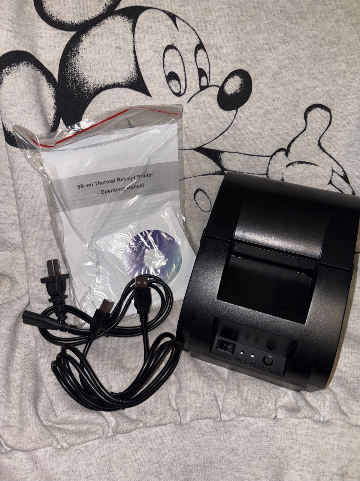 Thermal Receipt Printer 58mm Max Width Small USB Direct Printer
