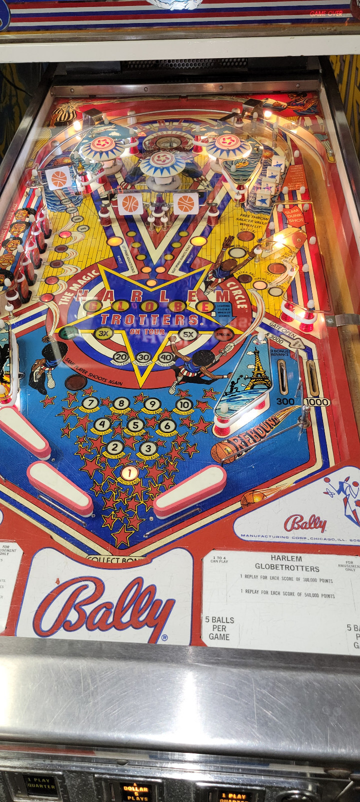 1979 Harlem Globetrotters Pinball Machine