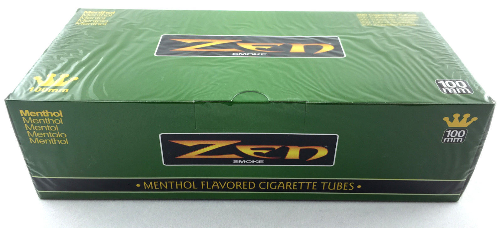 2 Boxes Zen Smoke 100 mm 100's Size Cigarette Filter Tubes Menthol - 3135-2