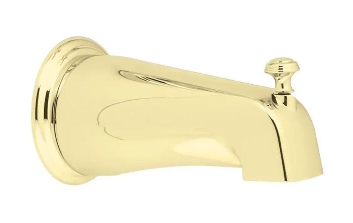 New Moen Kingsley 3808P Shower Tub Bath Faucet Diverter Spout Polished Brass