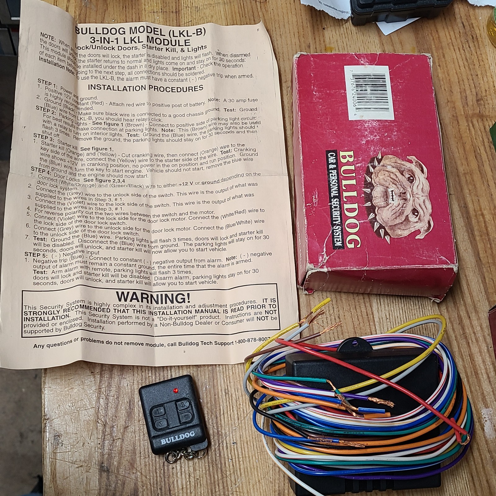 Bulldog Remote Security System 3 In 1 Module Reed Switch Power Windows LKL-B