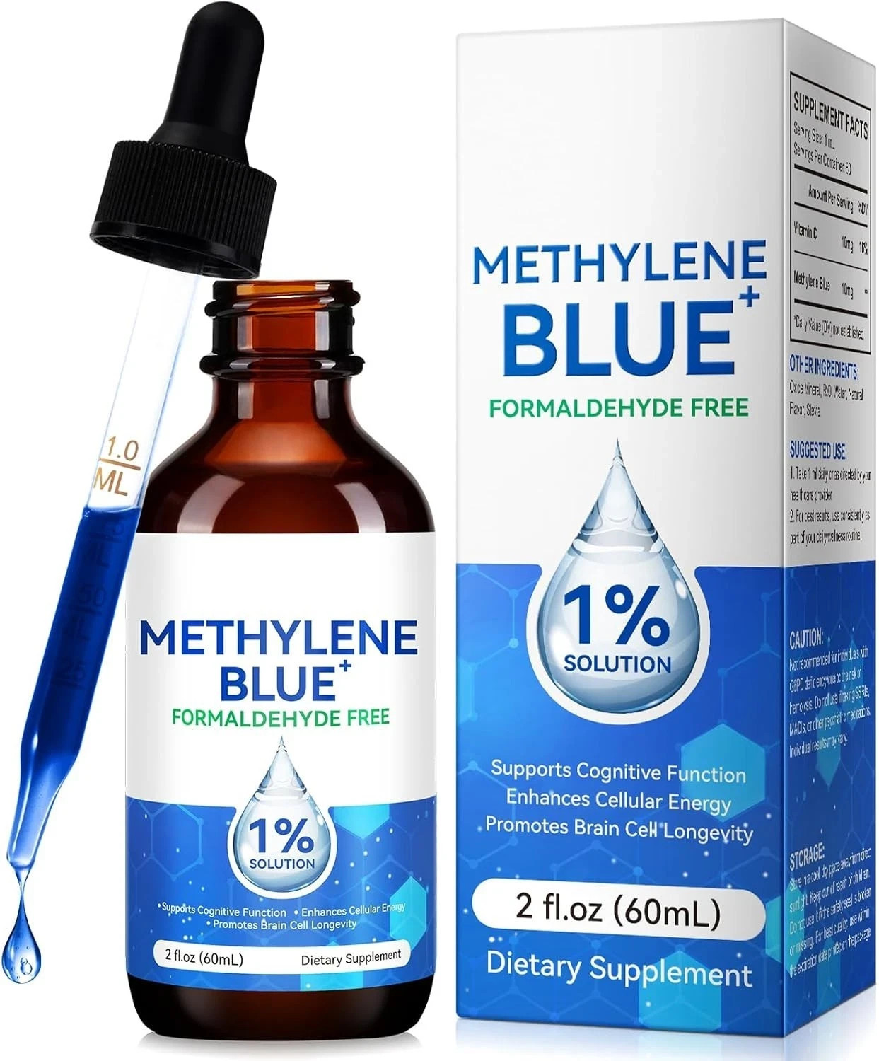 Methylane Blue 1% 60mL USP Pharmaceutical Grade 99.99% - Ultra Pure Made in USA