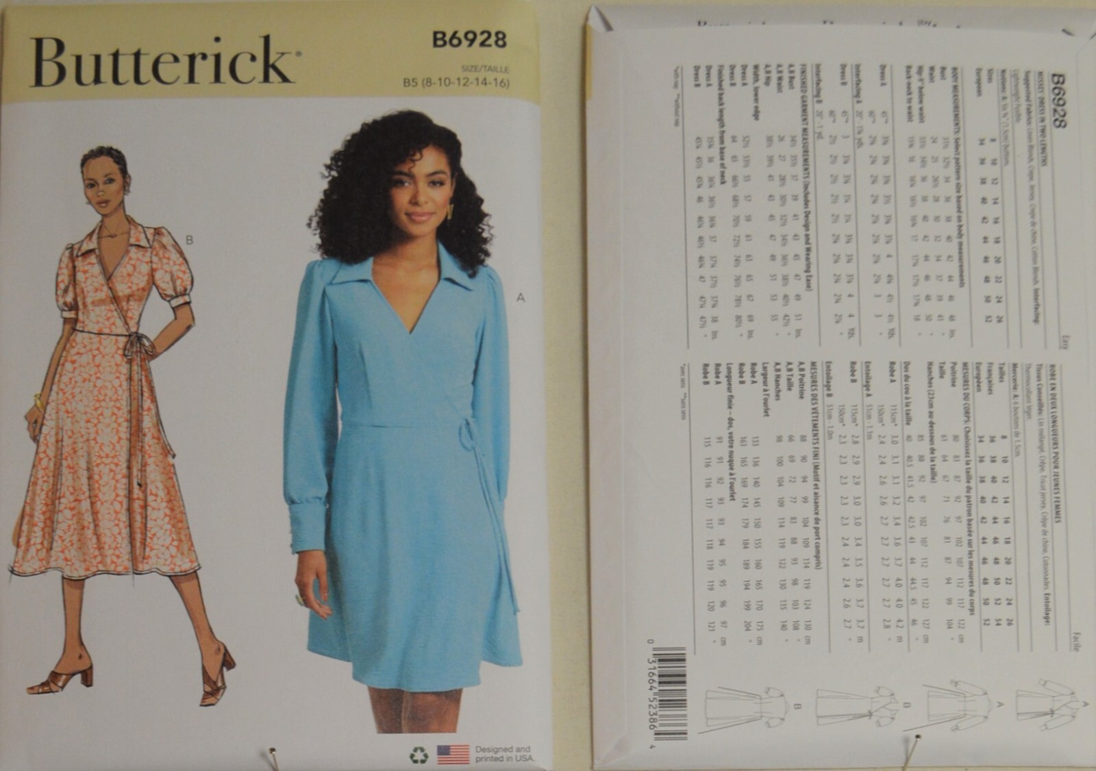 Butterick 6928 - Misses' Dress in two lengths
