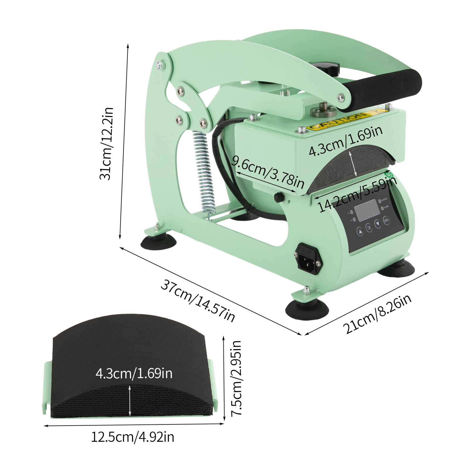 2-In-1 Hat Heat Press Machine Heating Plate Temperature Control Press Machine