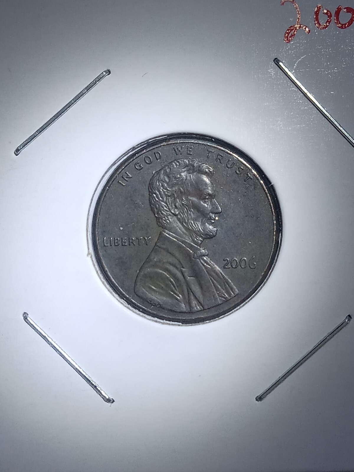 2006 Lincoln Cent Black Beauty With Gold Flake!!