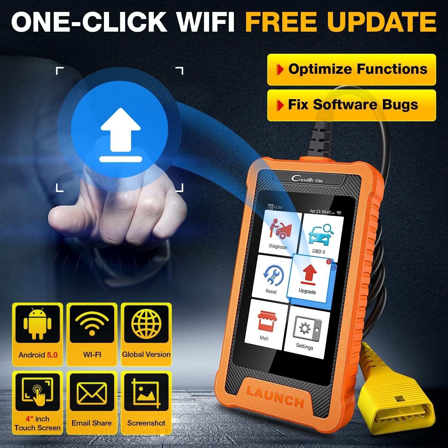 LAUNCH Creader Elite for Nissan OBD2 Car Diagnostic Scanner ECU Key Coding IMMO