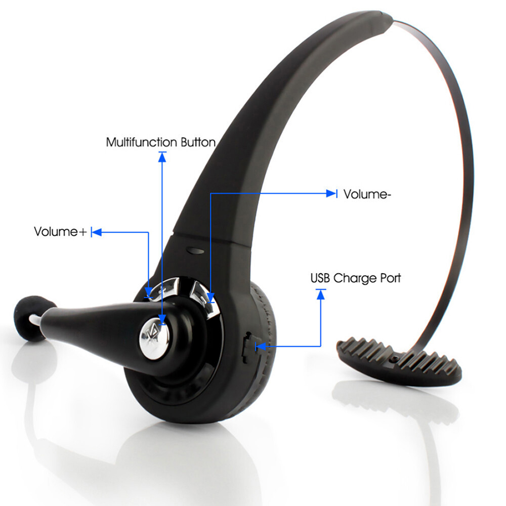 Trucker Driver Headset Bluetooth Wireless Universal PC Gaming Headphone With Mic