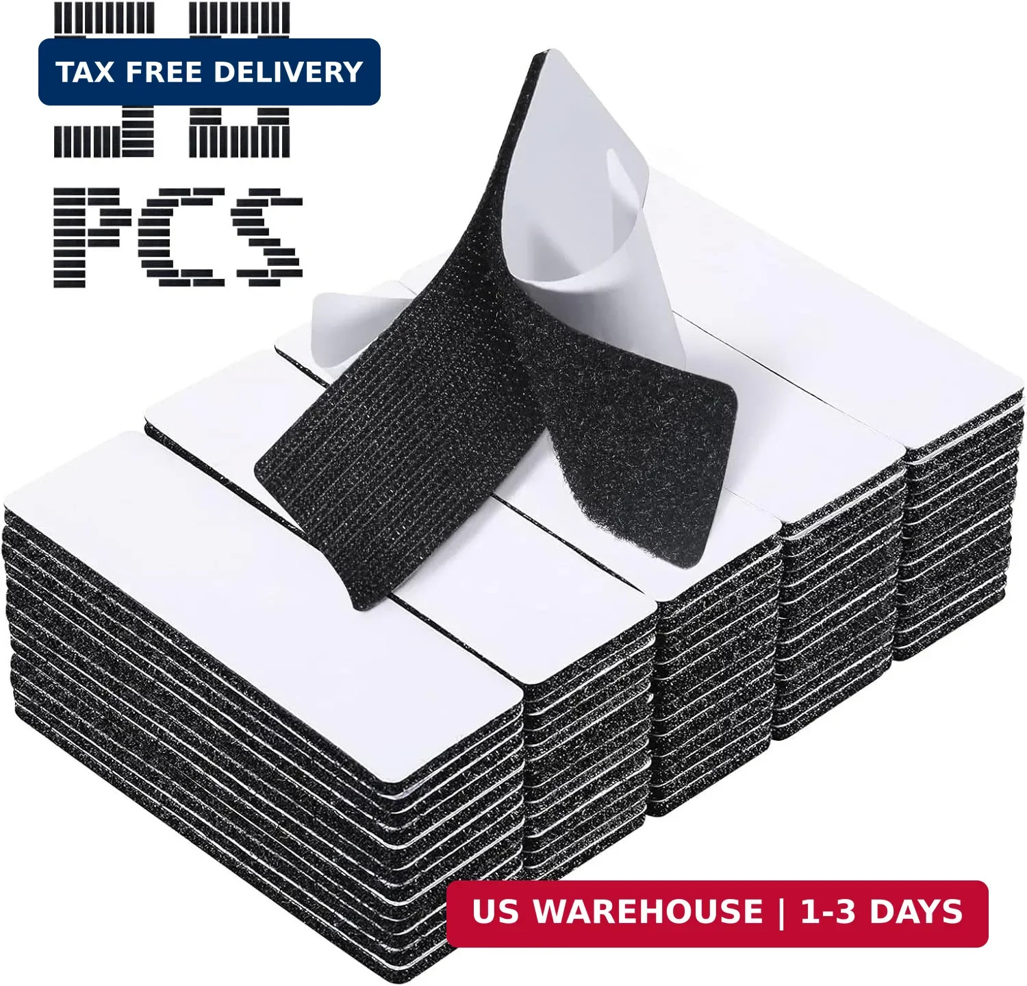 Hook and Loop Strips with Adhesive 1x4IN 58 Pairs/116 Strips,Hook and Loop Bulk