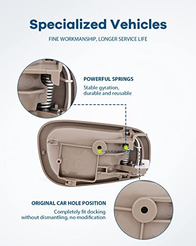 Exterior Interior Door Handles, Front Driver Left Side, 1998-2003 Toyota