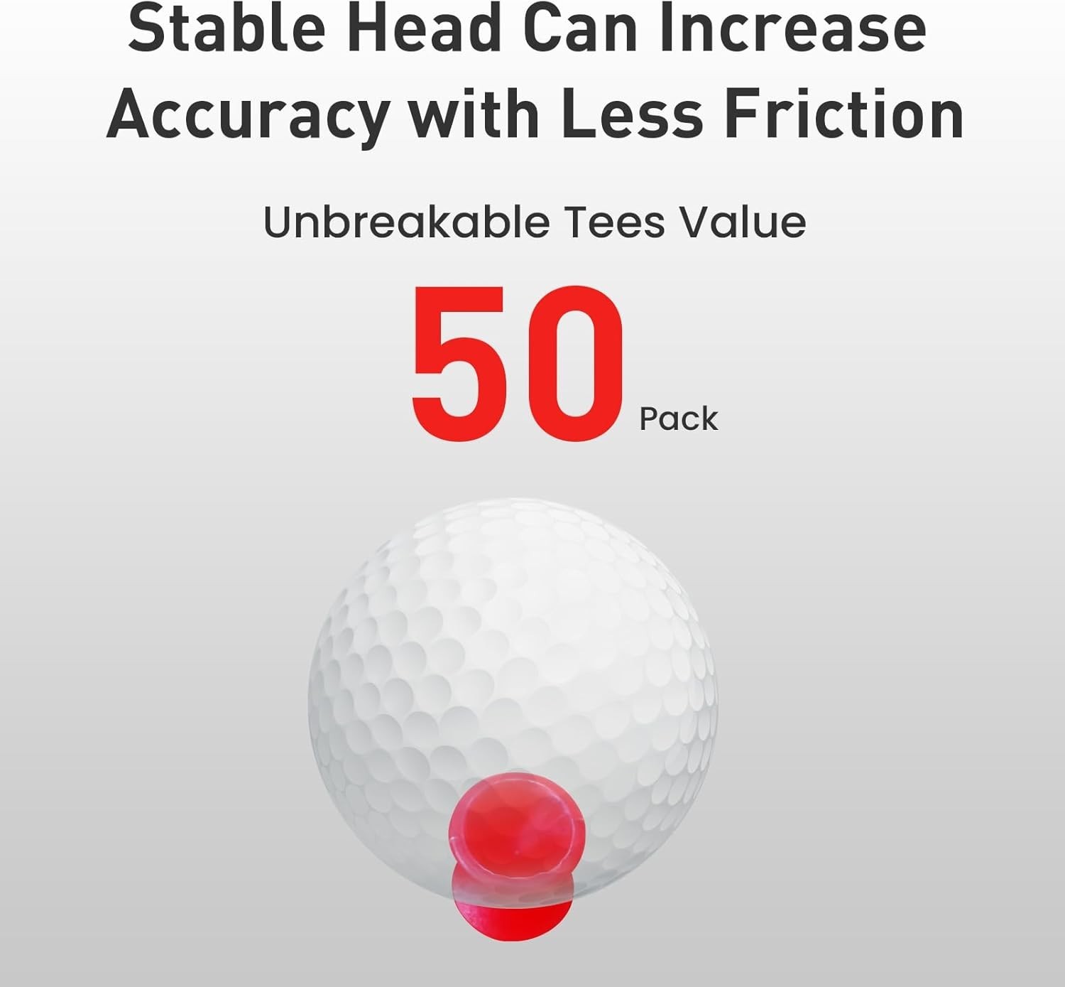 Golf Tees Step Down Plastic Unbreakable 50 Pack Reusable Bulk Professional He...